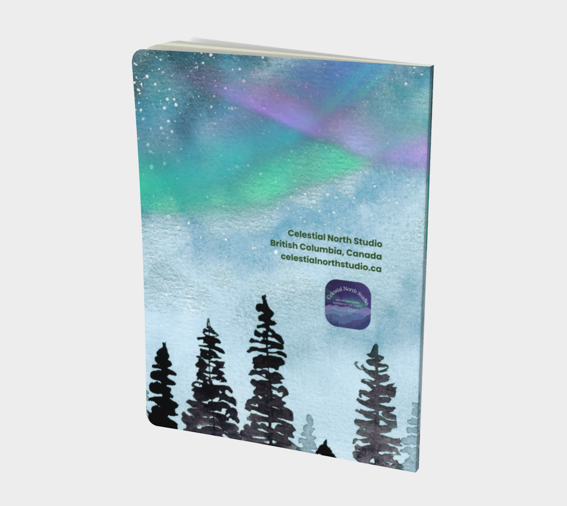 Northern Lights Journal | Aurora Borealis Nature Notebook |  Bullet, Lined or Blank