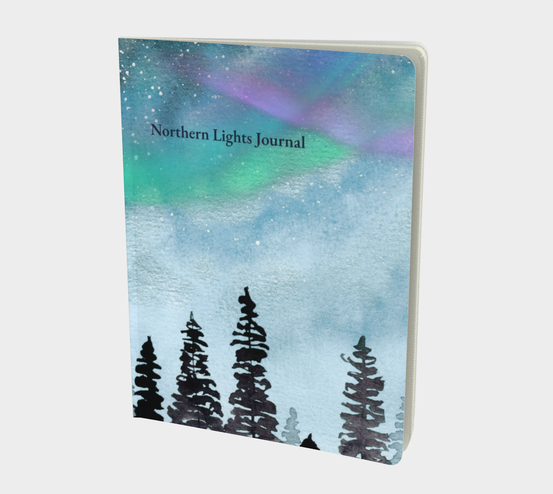 Northern Lights Journal | Aurora Borealis Nature Notebook |  Bullet, Lined or Blank