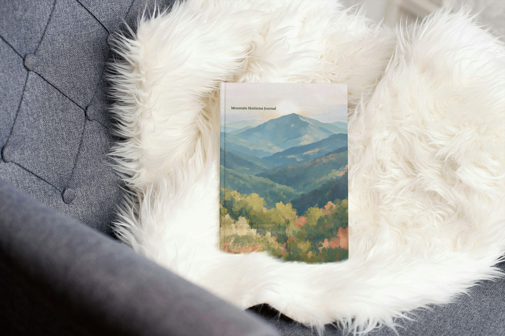 Mountain Horizons Journal | Mountain Adventure Notebook |  Bullet, Lined or Blank