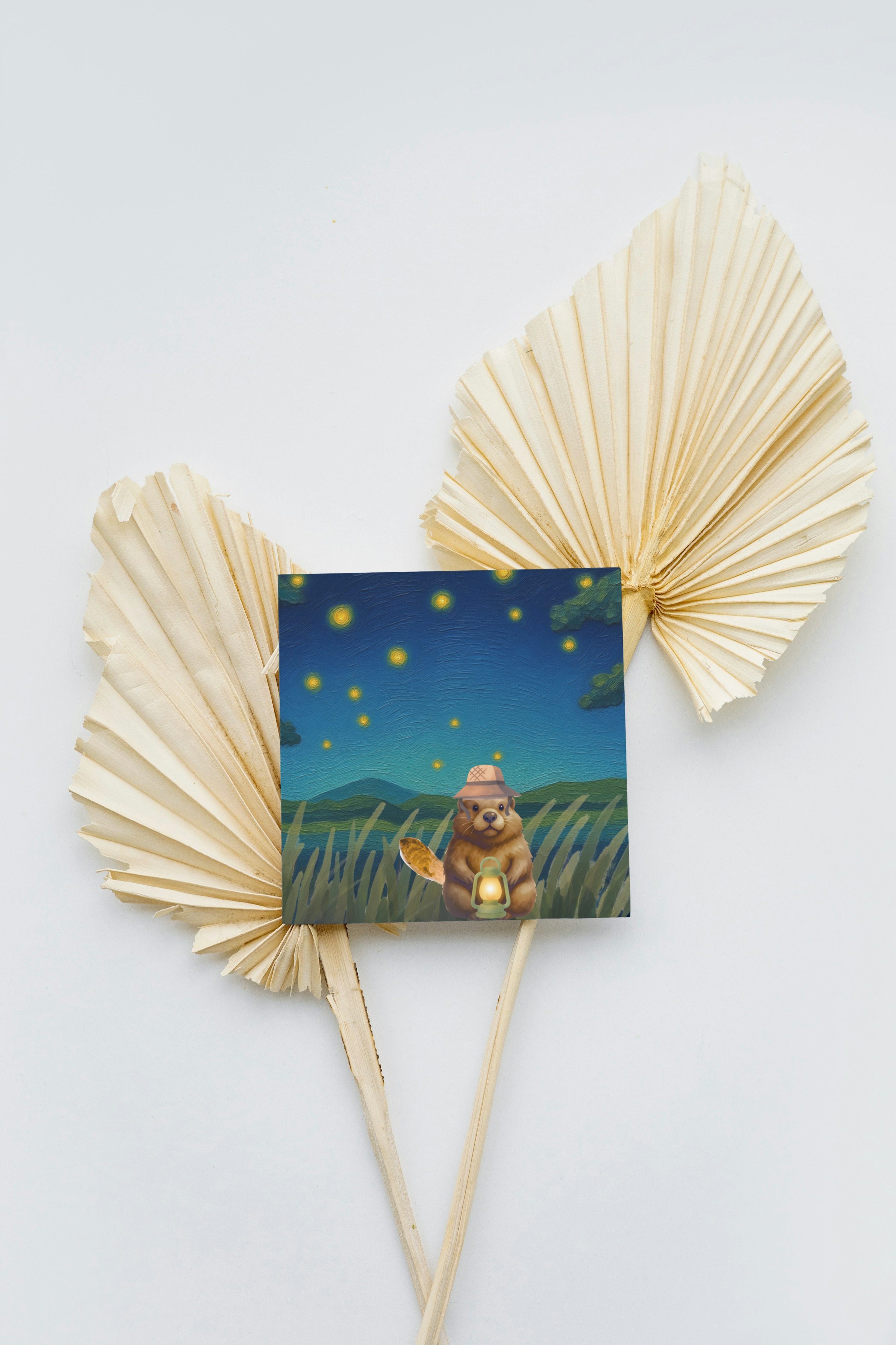 Beaver Lantern Watercolor Sticker | Canadian Wilderness